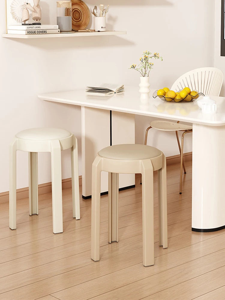 Plastic dining stools for home use in Nordic restaurants. Soft bag stools can be stacked for backup and high stools can be queue Oasis Select