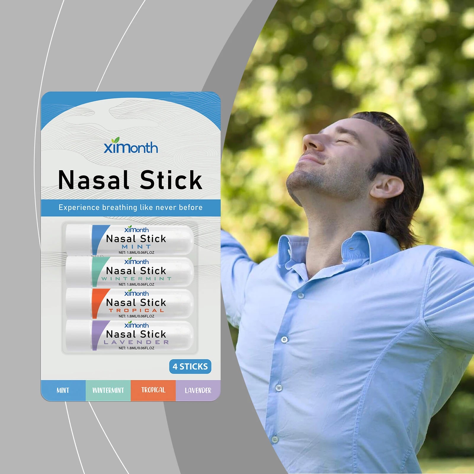 Nasal Inhaler Sticks Set – Natural Cooling Fresh Breathing Nasal Inhaler Sticks Oasis Select