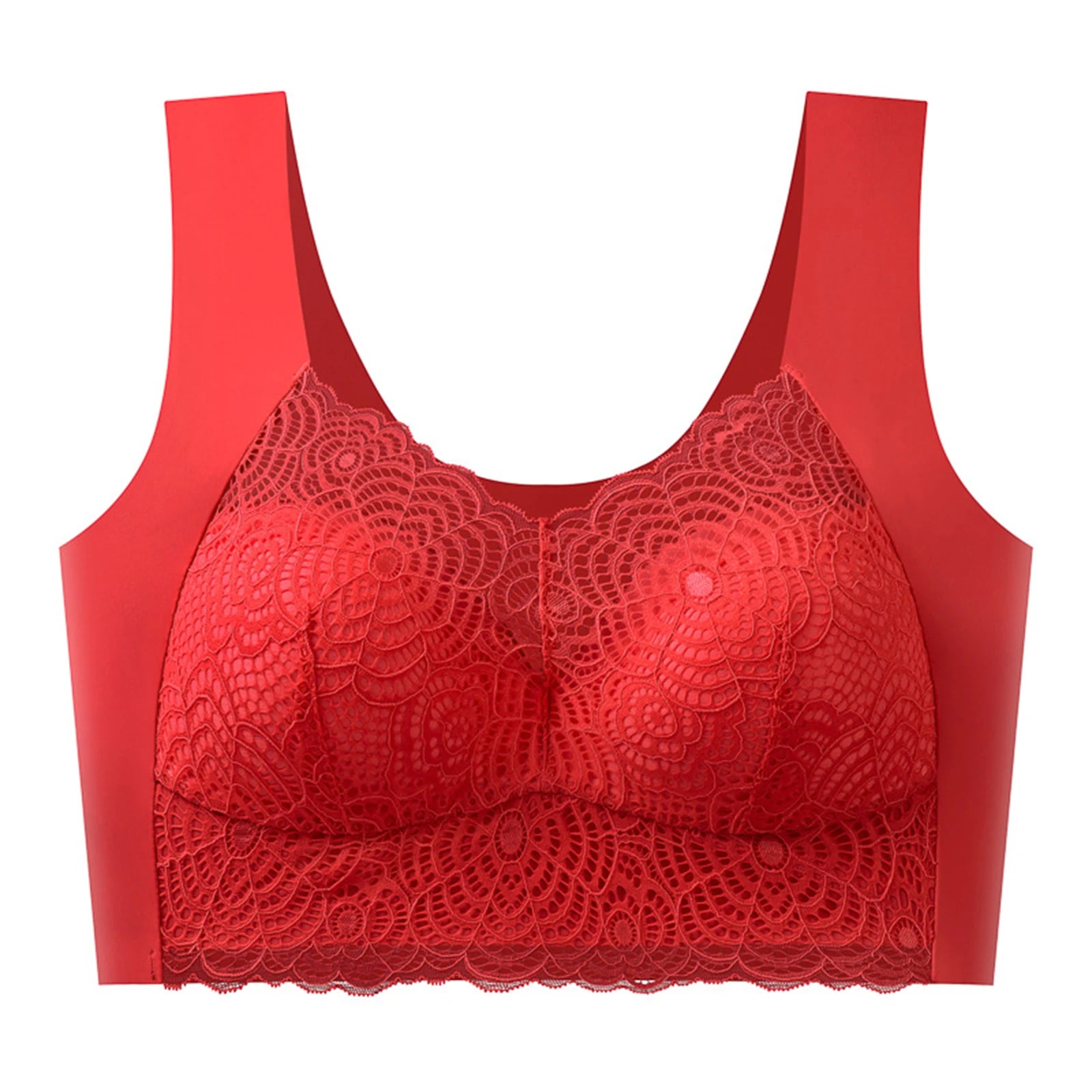 Sexy Bra Thin Lace Wireless Bra No Underwire Anti Shake Side Breast Reduction Seamless Underwear for Women Chinese Brand Oasis Select