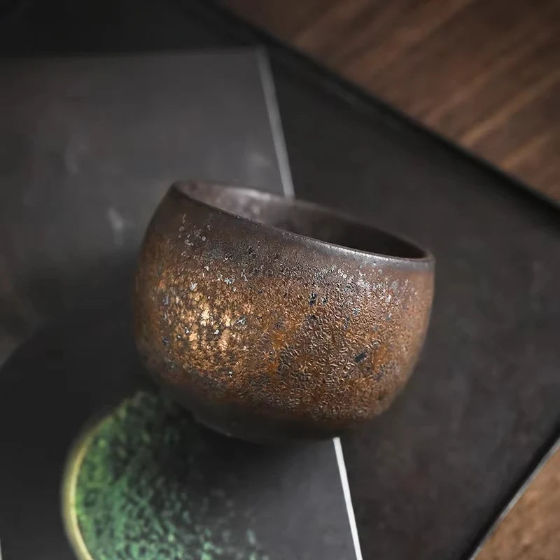 Japanese Style Cup Single Cup Tea Appreciation Cup Retro Japanese Style Stoneware Kung Fu Small Tea Cup Ceramic Teacup Mug Bowl Oasis Select