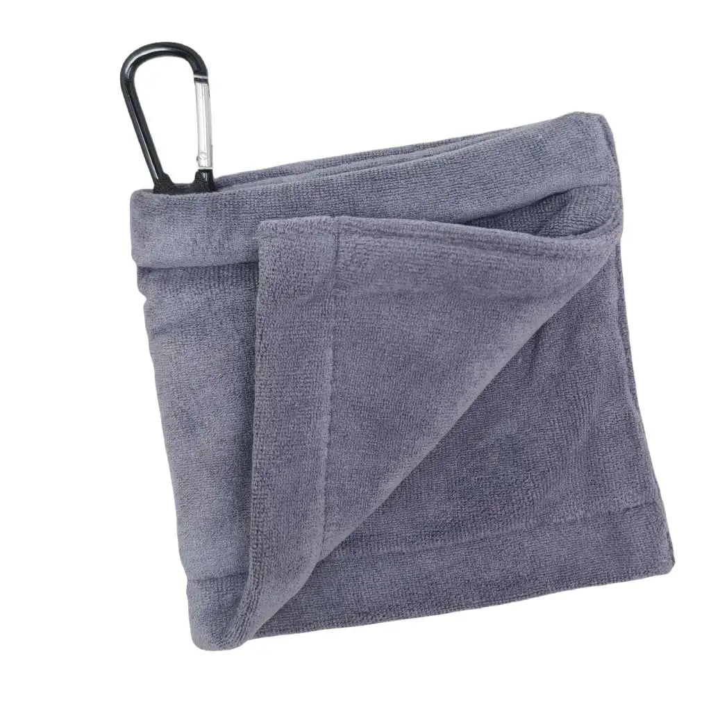 Quick-Dry Golf Towel with Metal Clip Golf Club Cleaner Towel with Secure Carabiner Hook for Golf Clubs Balls and Outdoor Sports Oasis Select