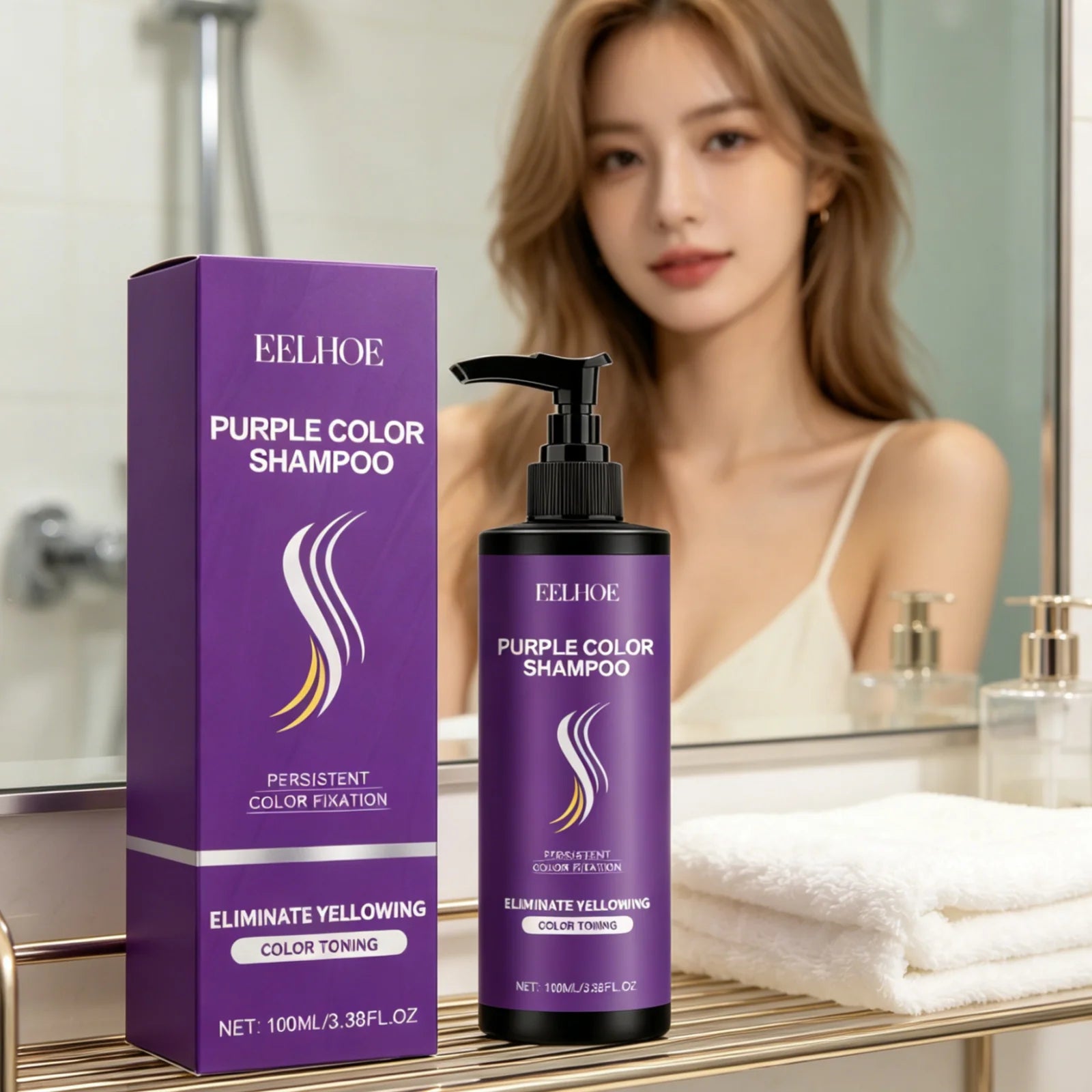 EELHOE Purple Toning Shampoo – Color Care & Moisture 100ml Purple Toning Shampoo Oasis Select