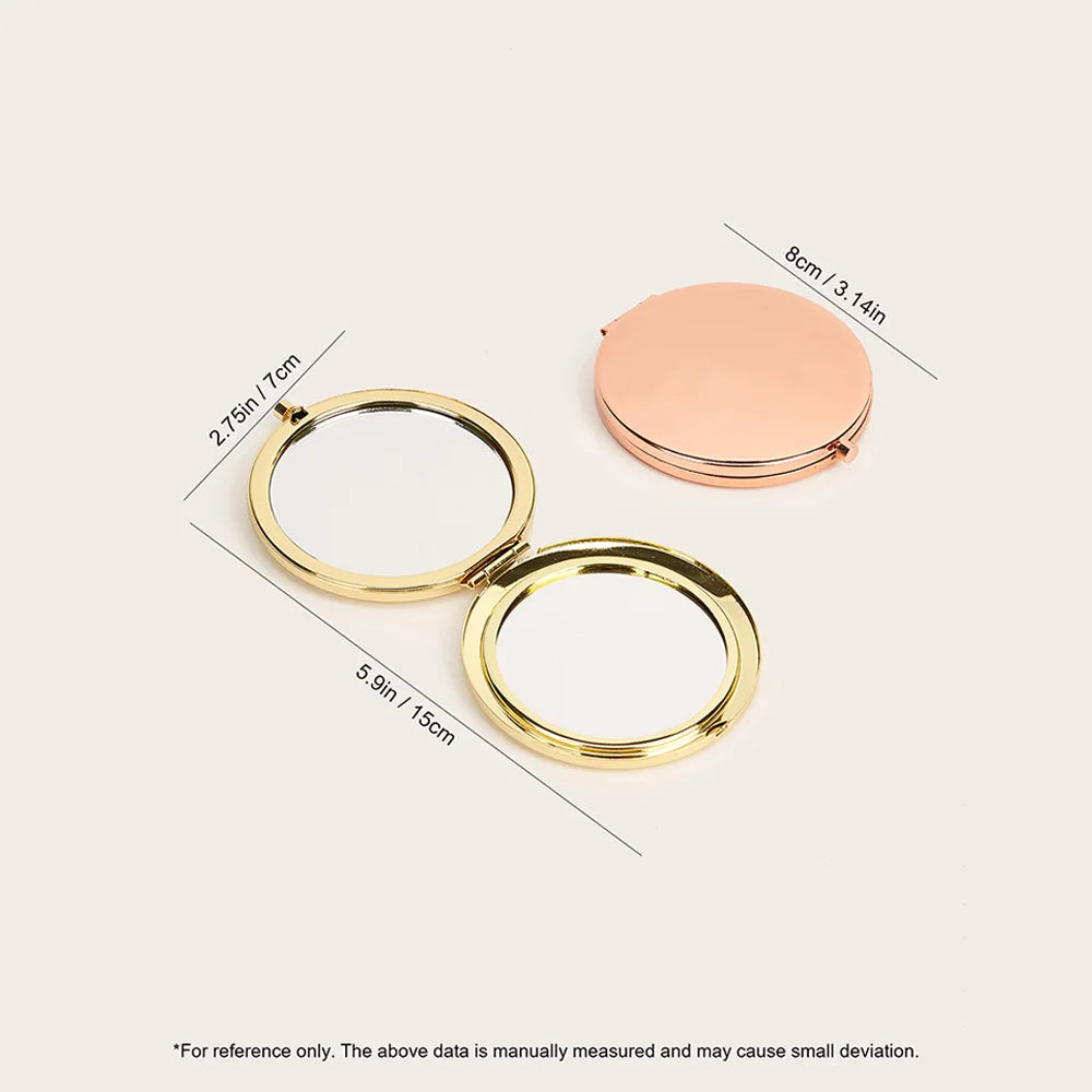 Double-Sided Folding Compact Makeup Mirror with Magnifier Compact Makeup Mirror Oasis Select