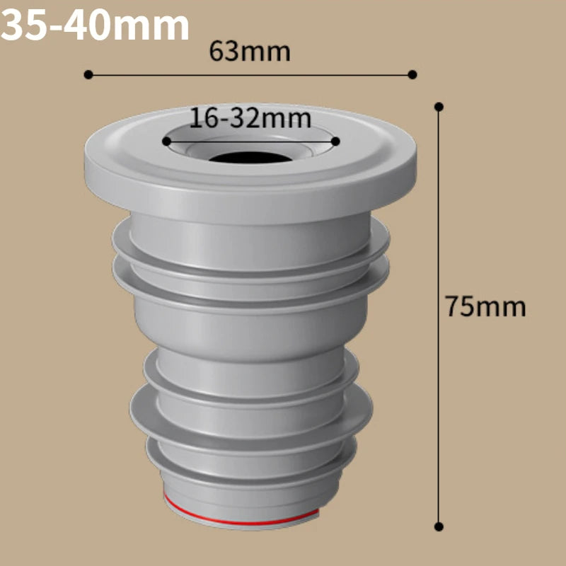 Sink Plug Sewer Pipe Sealing Ring Water Plug Floor Drain Shower Stopper Bathroom Accessories 70-75mm Silicone Drains Kitchen Oasis Select Suitable for 35-40mm