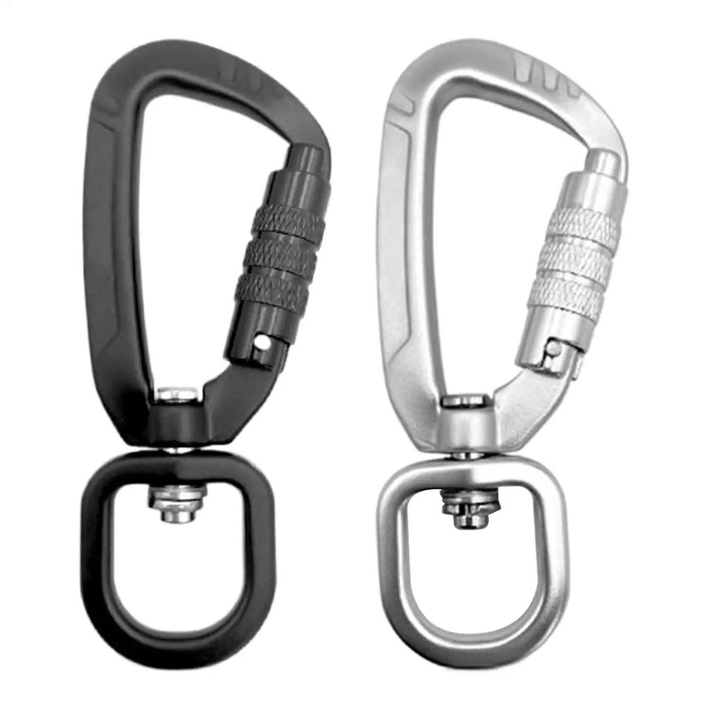 Aluminum Alloy Carabiner D-Ring Key Chain Clip Camping Keyring Hook Outdoor Travel Climbing Camping Backpacking Fishing Oasis Select