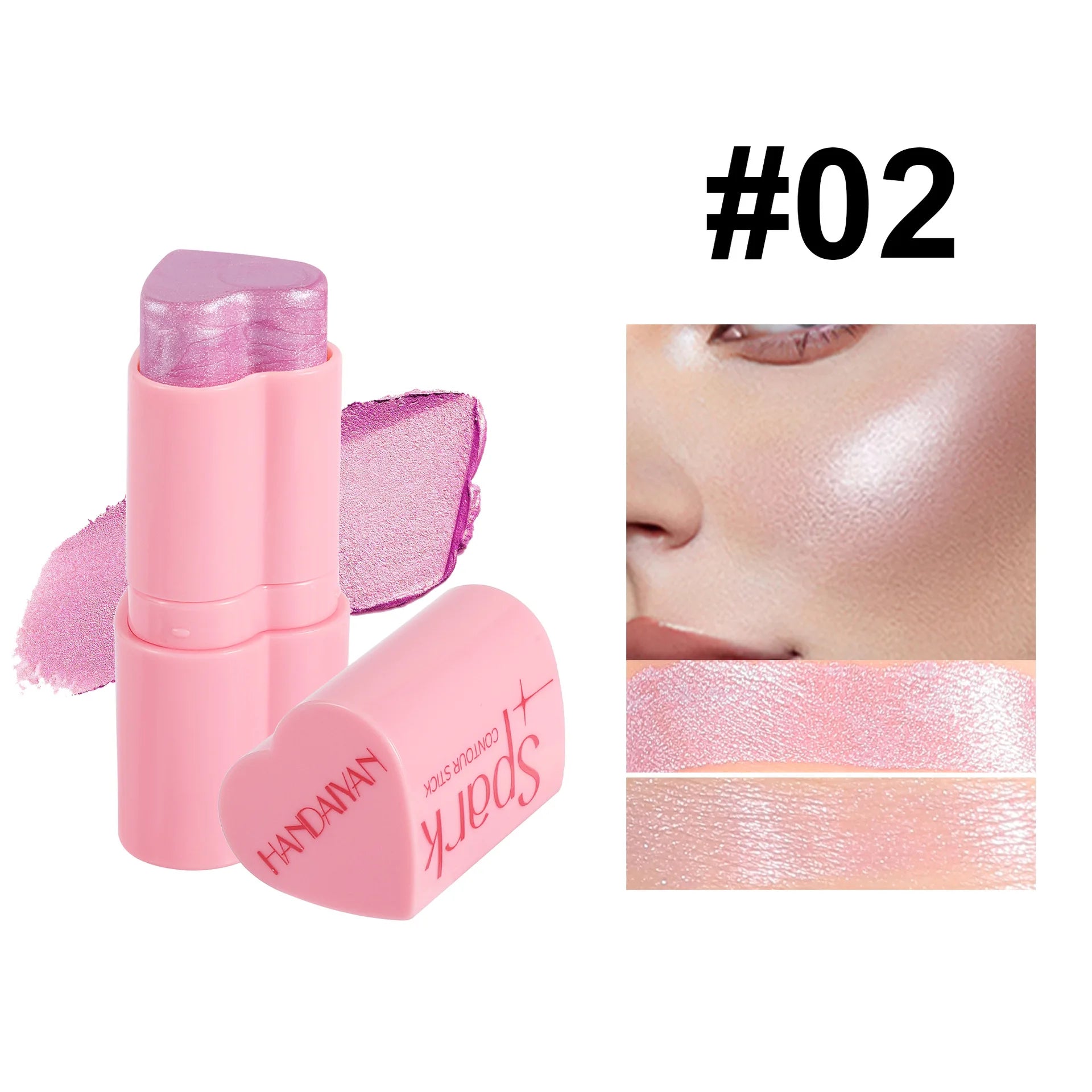 Handaiyan 3-in-1 Blush Highlighter Contour Stick – 8 Colors