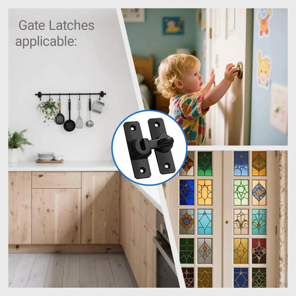 Barn Door Flip Lock 90/180° – Sliding Door Latch | Matte Black Sliding Door Latch Oasis Select