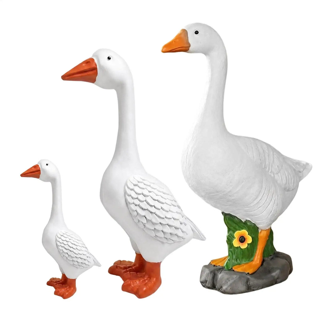 Porch Goose Statue 1PC Resin statue Goose Decor for Porch Outdoor Garden Yard Lawn Patio Entryway Farmhouse Home Decor Oasis Select