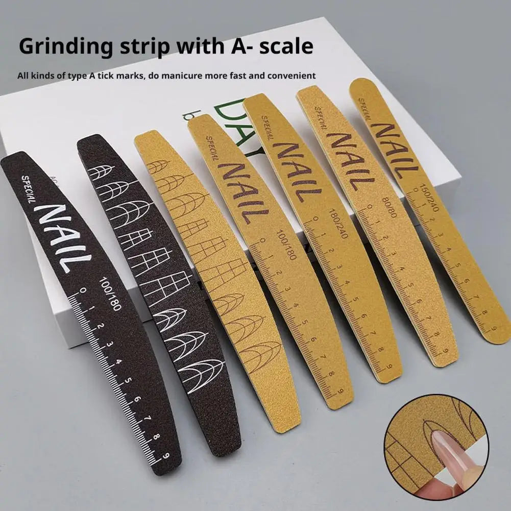 Double-Sided Nail Files 100/150/180/240 Grit with Scale Guide Nail File Oasis Select