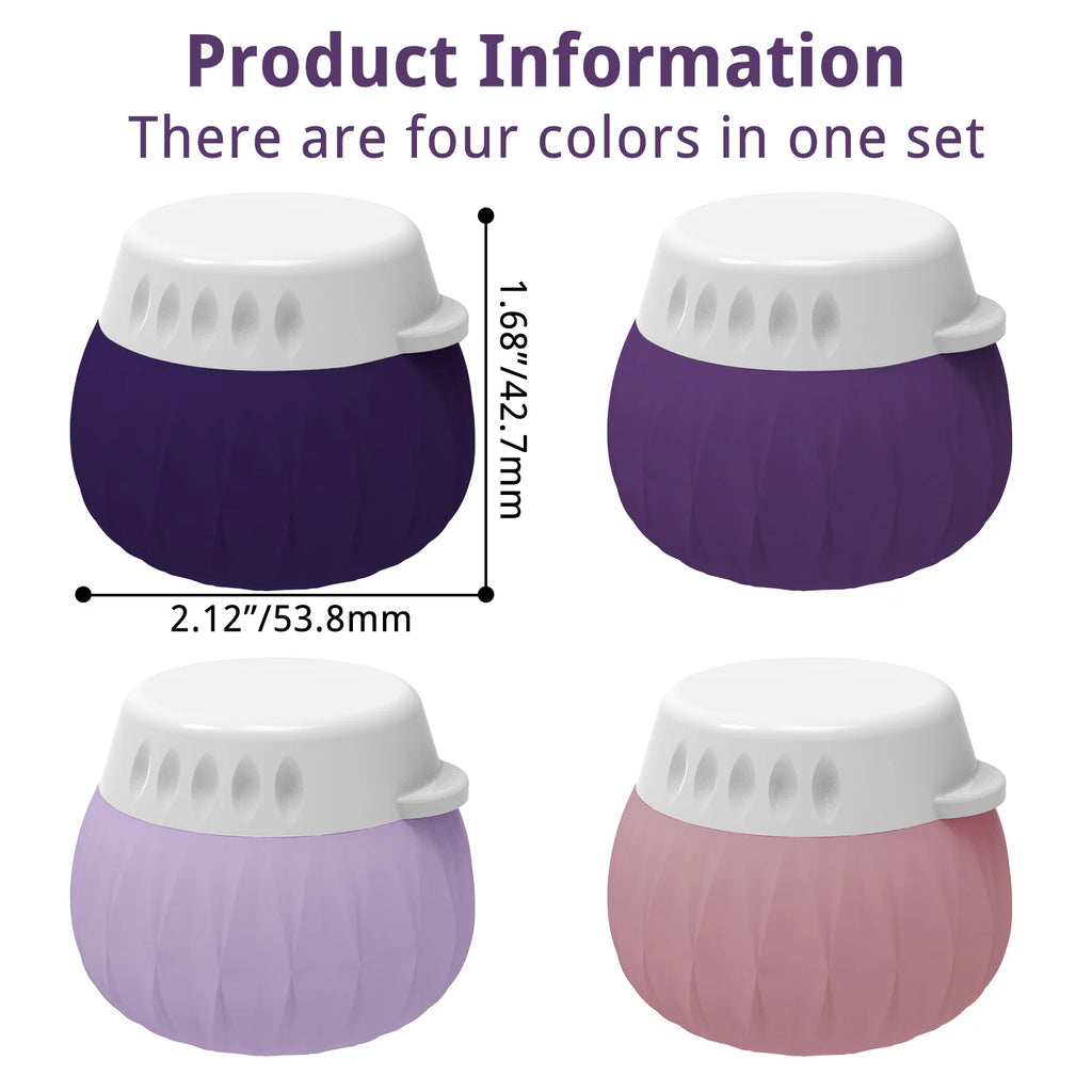 4-Pack 35ml Silicone Travel Bottles – Leak-Proof Refillable