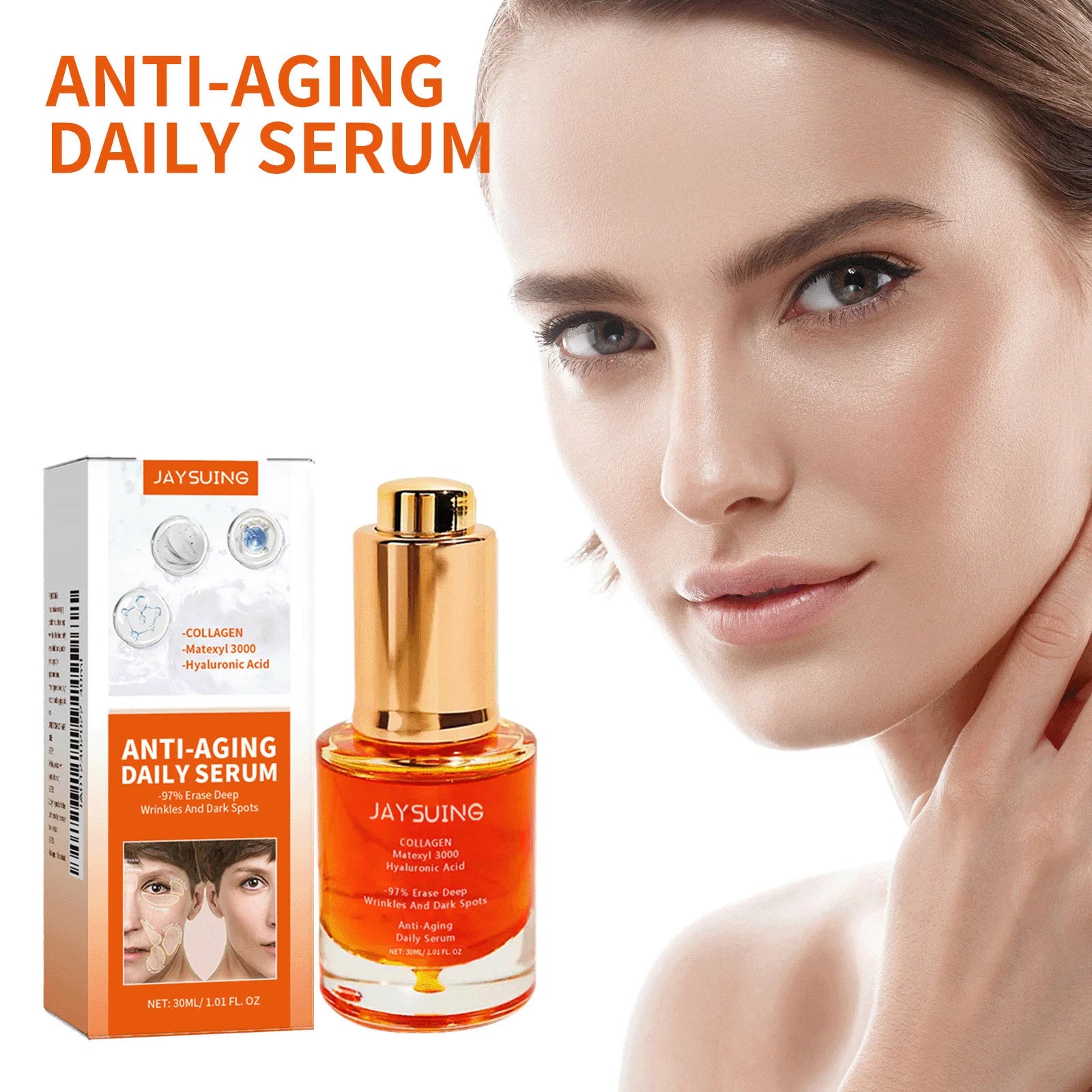 Jaysuing Collagen Face Serum – Firm, Brighten & Anti-Aging Collagen Face Serum Oasis Select