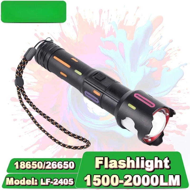 POCKETMAN 3800 Lumen LED Zoom Torch | USB Rechargeable Flashlight