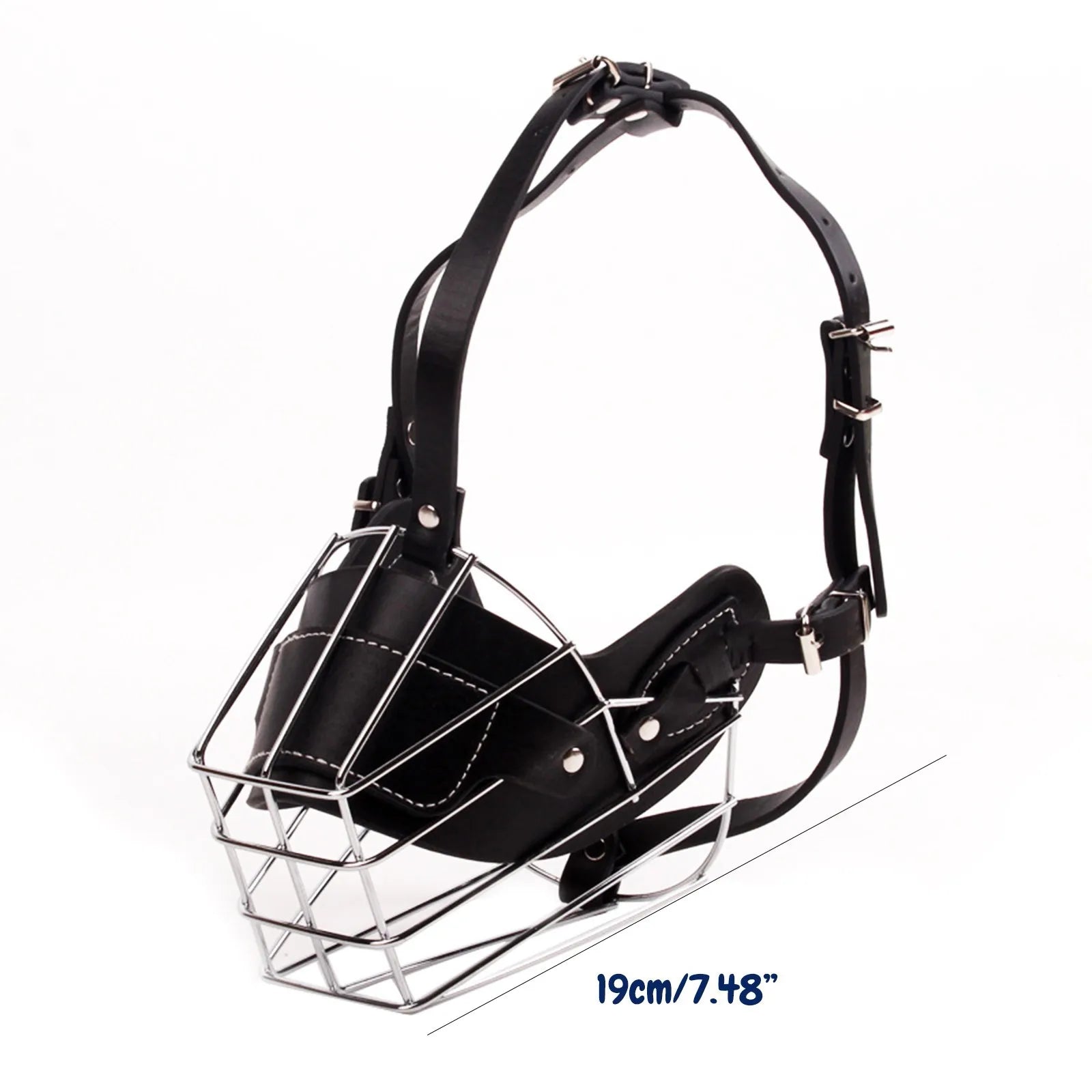 Dog Anti-Bite Metal Muzzle – Adjustable Breathable Basket Dog Basket Muzzle Oasis Select D One Size