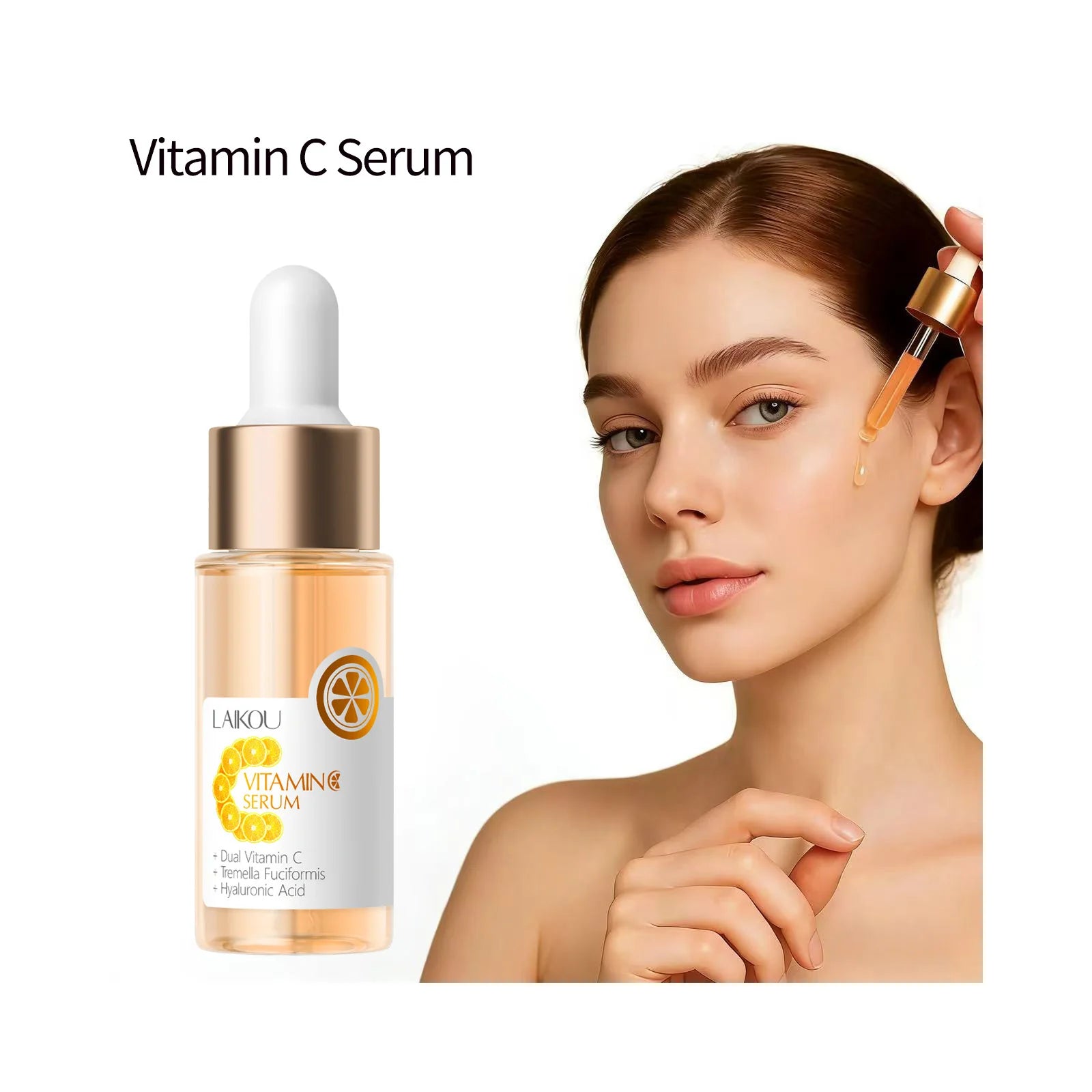 LAIKOU Vitamin C Facial Serum VC Moisturizing Hydrating Smoothing Face Essence Skin Care Products 17ml Oasis Select