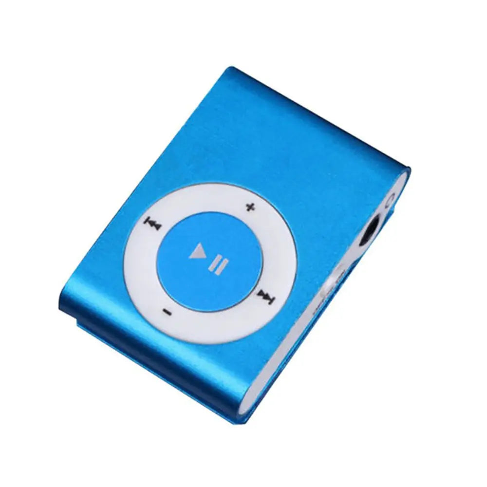 Mini Waterproof Metal Media Player Walkman Mirror MP3 Player Sport MP3 Clip MP3 Music Player Oasis Select Blue