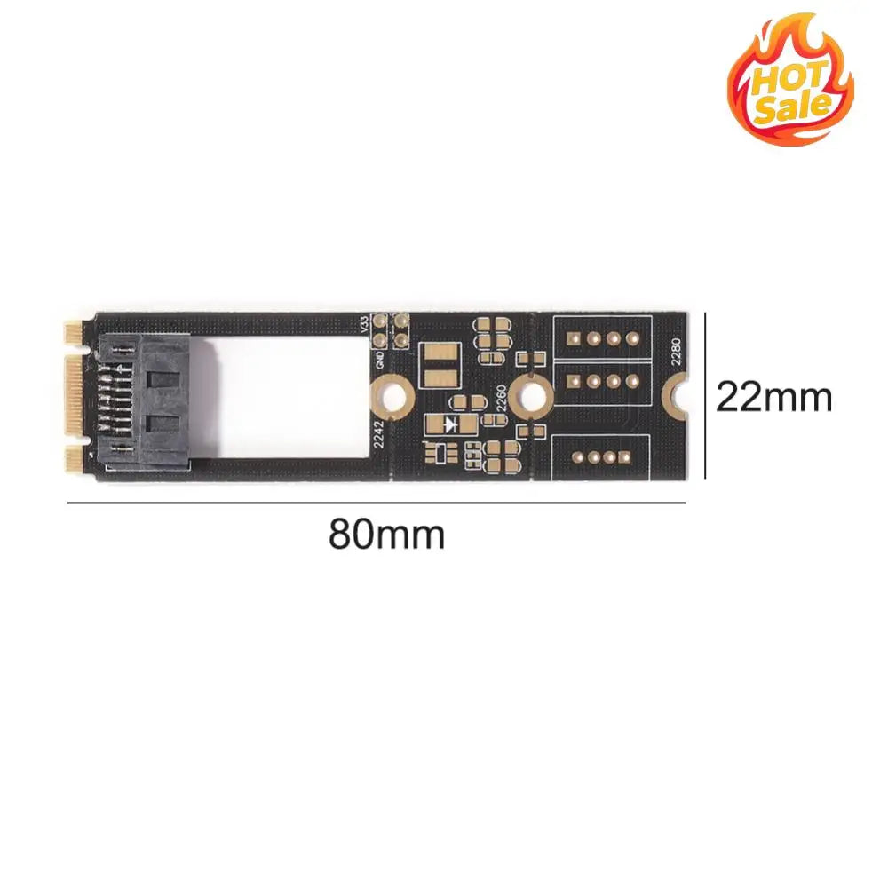 M.2 NGFF to SATA3.0 7PIN Adapter Card M.2 NGFF to SATA3.0 7 Pin Converter Adapter Board Card for 2242 2260 2280 SDD Connector Oasis Select