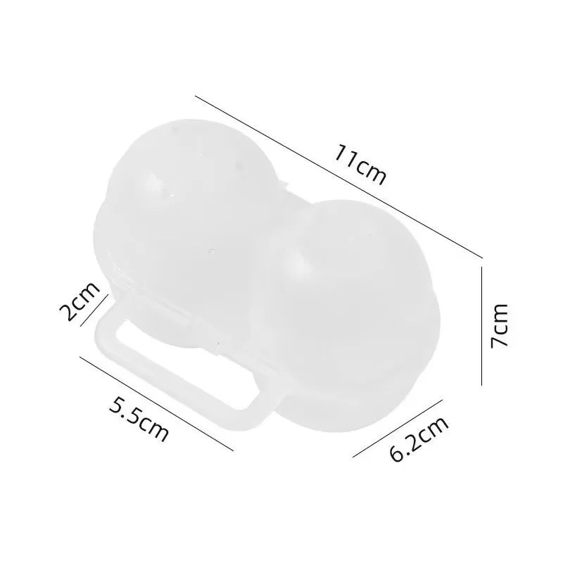 2-Cell Portable Egg Carrier Box – Travel & Fridge Egg Case Egg Storage Container Oasis Select 1pc