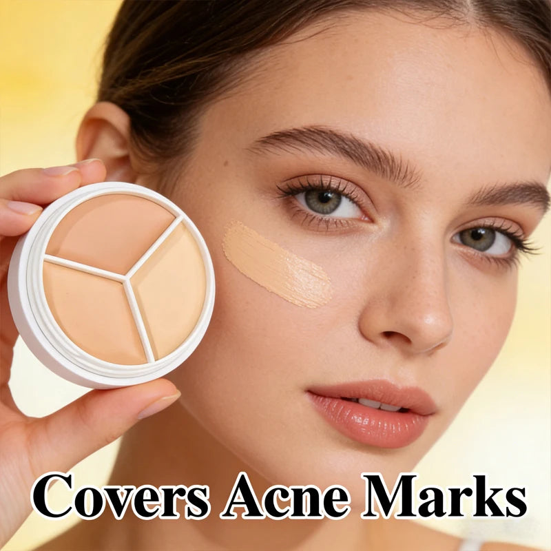 3-Color Concealer Palette – Waterproof Matte Full Coverage Concealer Palette Oasis Select