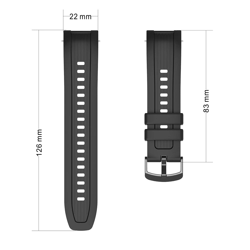 Silicone Band + Case Cover for Amazfit Balance – 22mm Strap Smartwatch Band & Case Oasis Select