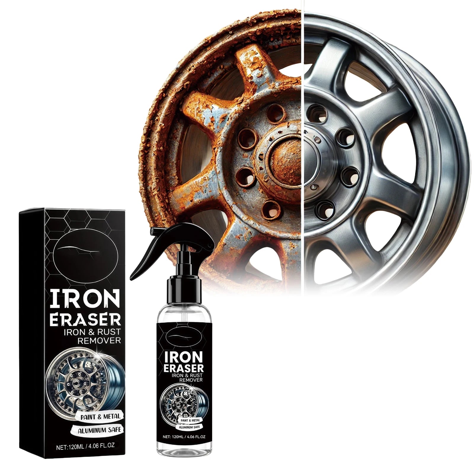 Car Rust Remover Spray – Wheel & Paint Cleaner 120ml Car Rust Remover Spray Oasis Select
