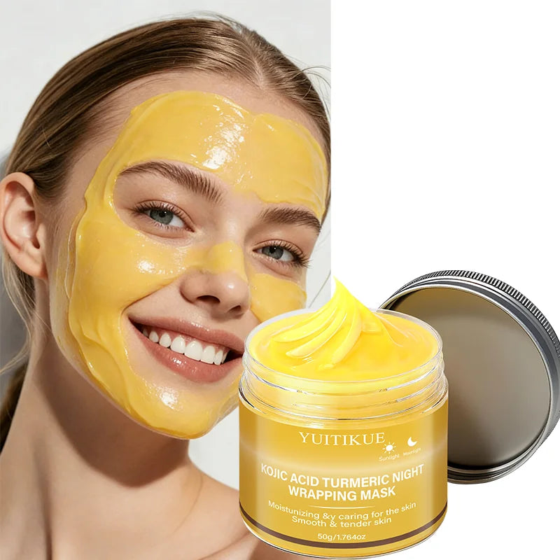 YUITIKUE Turmeric Night Mask - Deep Pore Cleansing, Gentle Care & Easy Peel-Off Formula Oasis Select