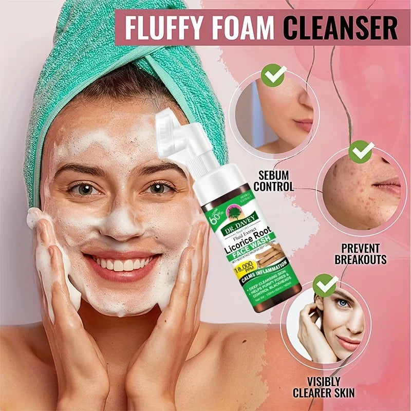DR.DAVEY Licorice Bubble Mousse Facial Cleanser | Unisex