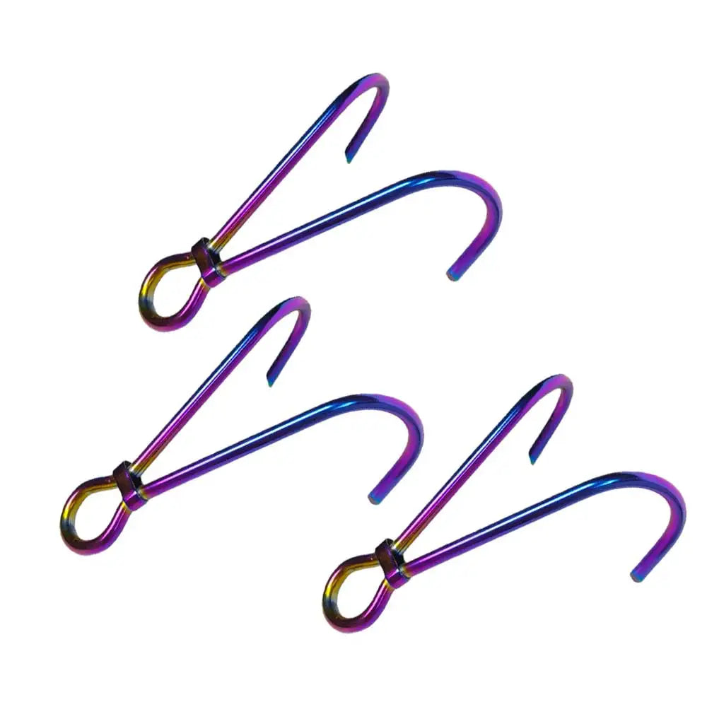 Marine Grade Diving Double Drift Hook 316 stainless steel Colorful Double Safety Hooks for Current Diving Oasis Select Colorful 3PC