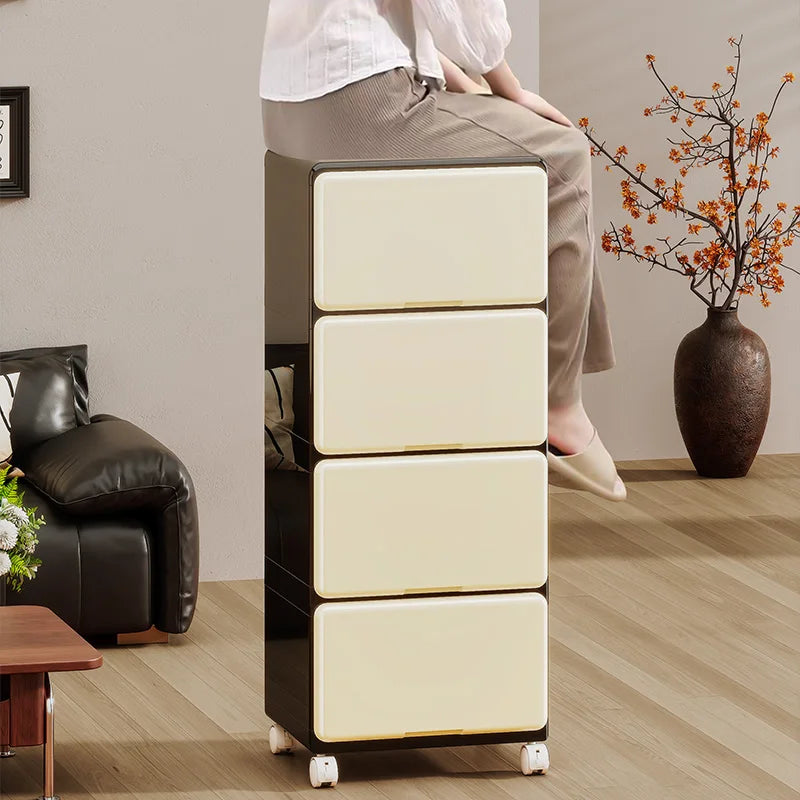 Floor Standing Drawer Storage Cabinet with Wheels - Multi-Sized Large Capacity Organizer for Living Room Office Bedroom Study Oasis Select