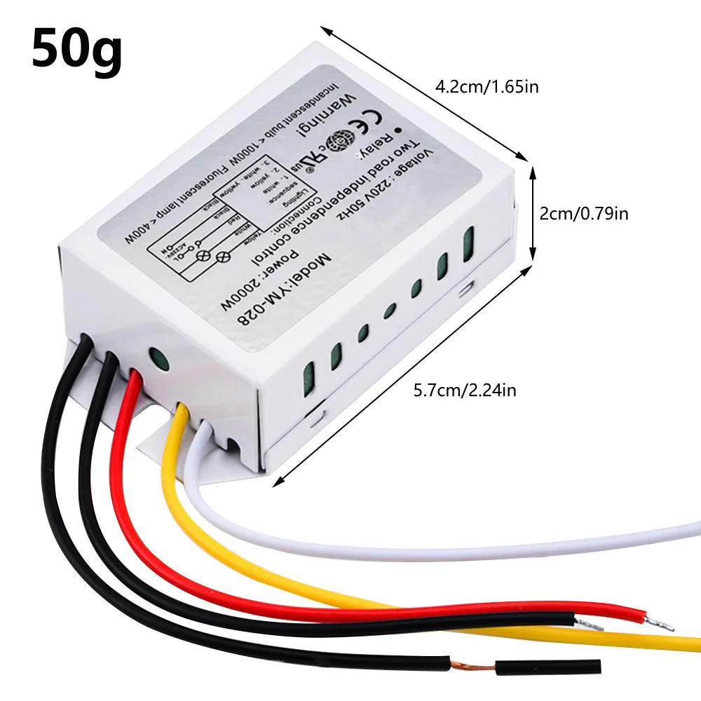 220V Two-Ways 3-Sections Digital Subsection Switch 2-Way Group Segmenter for Ceiling Light Independence Control Section Switch Oasis Select
