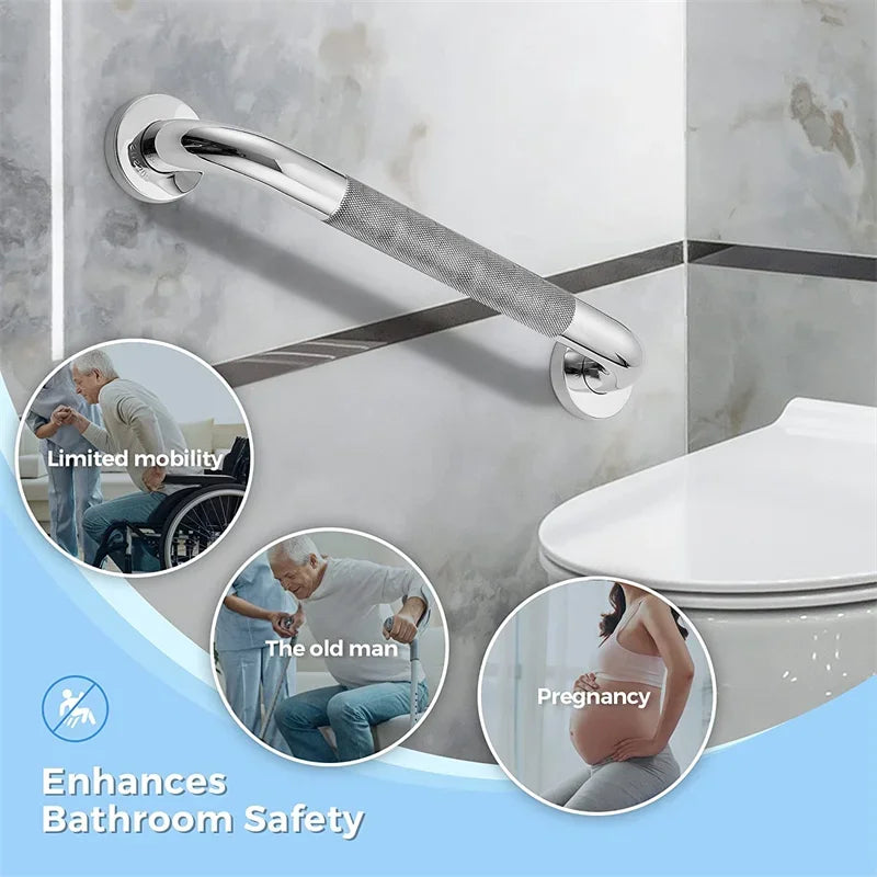 Handrail Grab Bar Stainless Steel 300/400/500Mm Anti Slip Shower Safety Support Handle Towel Rack Bathroom Tub Toilet Oasis Select