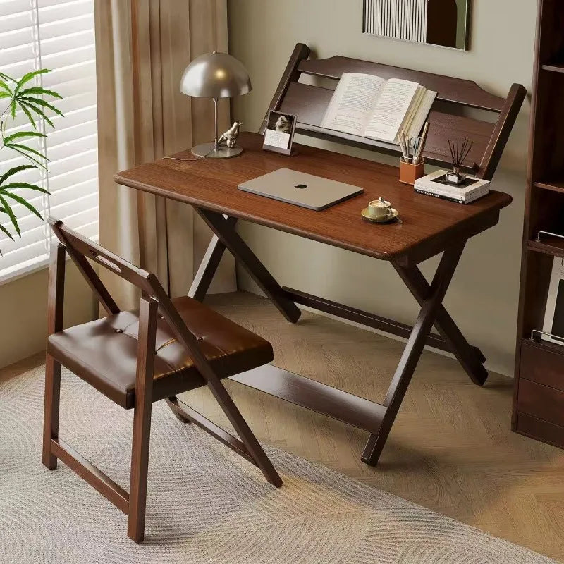 Foldable desk Small apartment Multifunctional household children's table Living room dining table solid wood study table Oasis Select