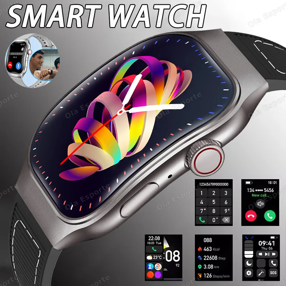 Ola Esporte 2.01" HD Smart Watch – ECG+PPG & Bluetooth Calls
