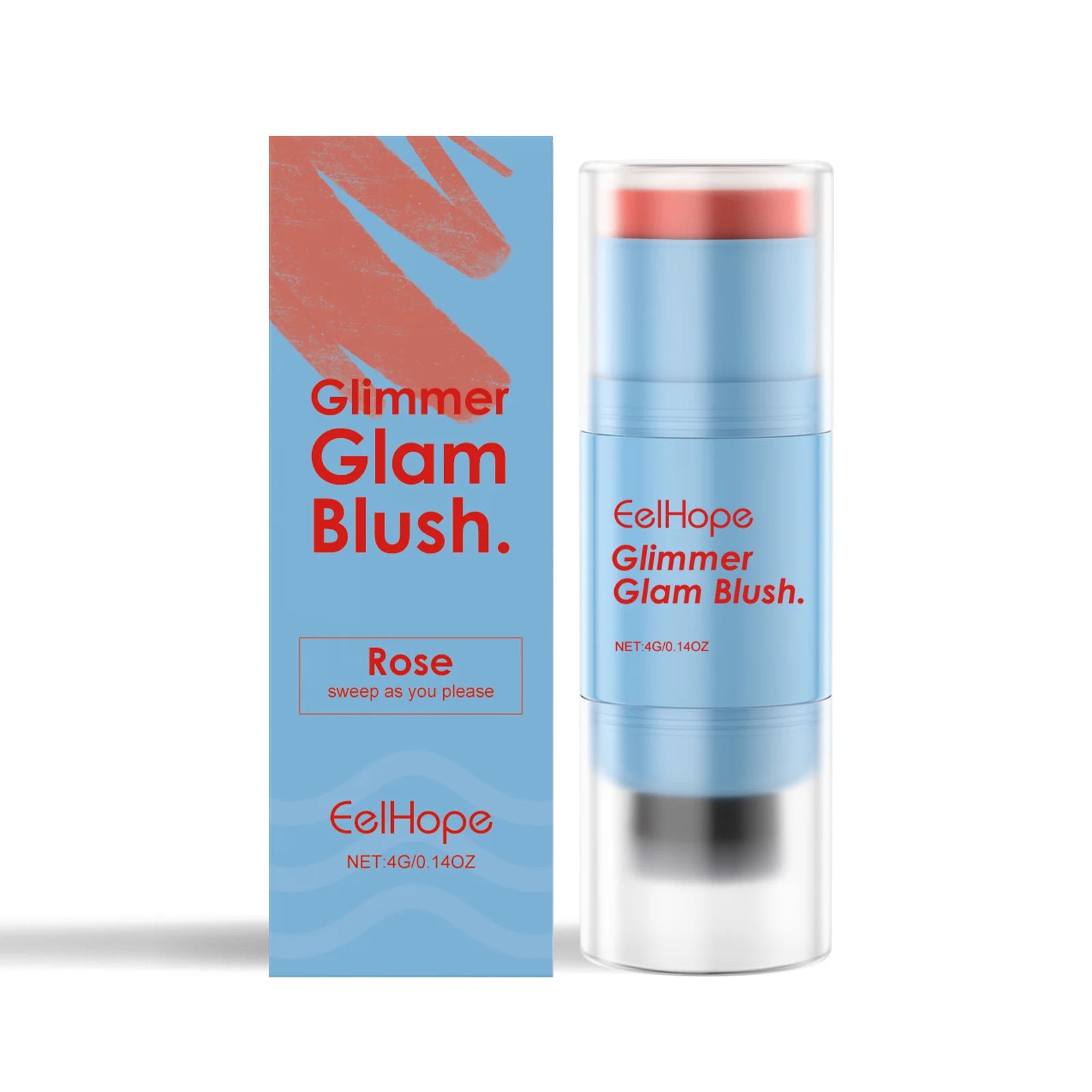 Eelhope Double-Ended Blush Stick – Matte Cheek & Lip Color Blush Stick Oasis Select Rose Boxed