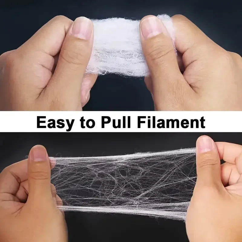 1-20PCS Halloween Decoration Stretchy Spider Web Cotton Cobweb Horror Prop for Haunted House Bar Party Scene Scary Decor Use Oasis Select
