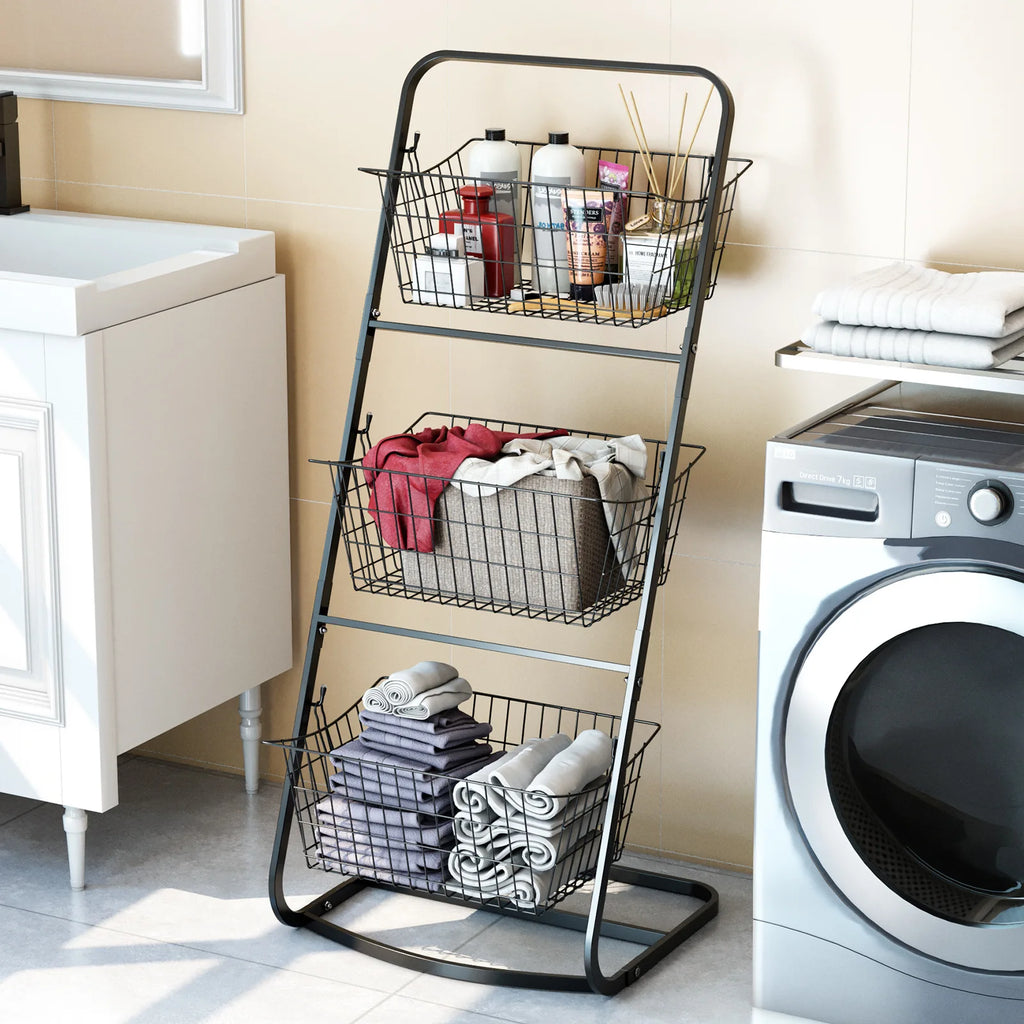 Kitchen rack Multifunctional snack vegetable basket Storage rack Floor-to-ceiling multi-layer special vegetable basket shelf Oasis Select