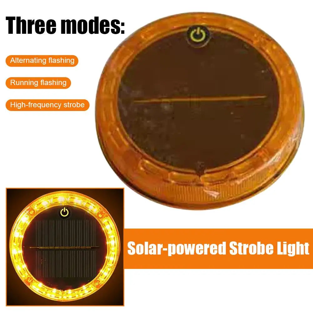 Solar Rear-End Collision Warning Strobe Light | Magnetic LED