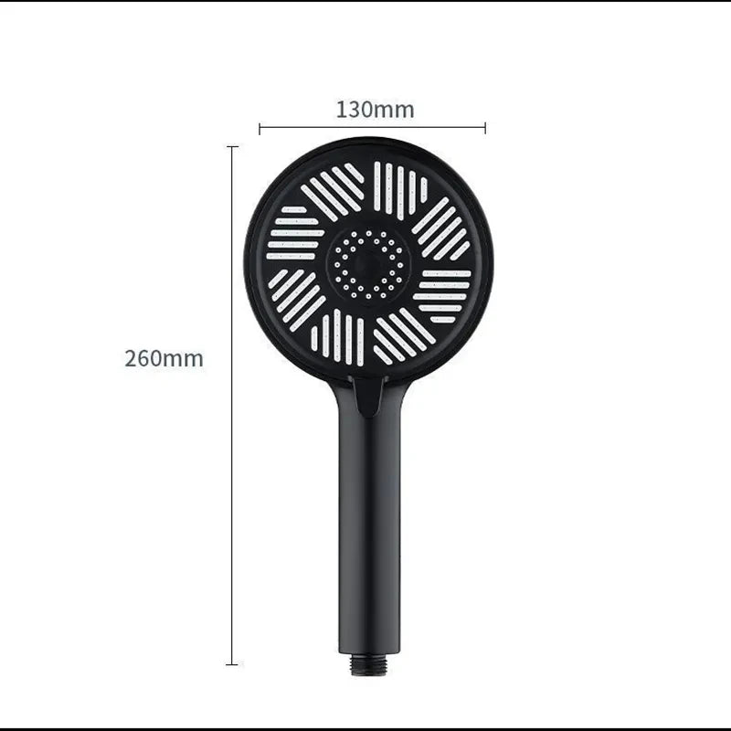 13cm Big Panel Shower Head High Pressure Rainfall Shower Set Water Saving 3 Modes Adjustable Shower Head Bathroom Accessories Oasis Select