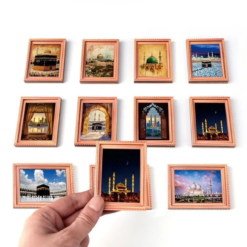 Middle Eastern Style Scenery Decoration Magnetic Refrigerator Sticker Home Holiday Decoration Wooden Crafts Oasis Select