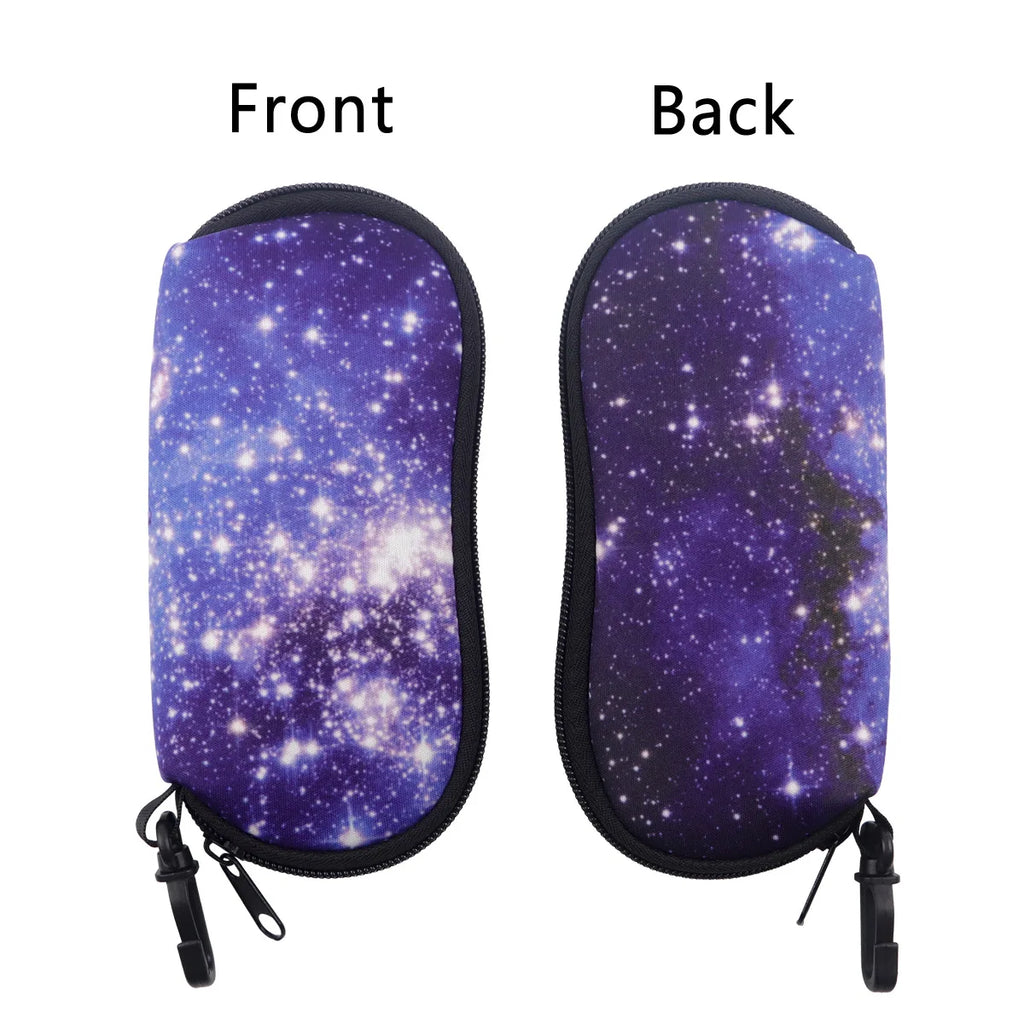 Starry Sky Glasses Case Unisex Travel Sunglasses Protector Box Glasses Bag Fashion Zipper Storage Box Portable Soft Case Oasis Select Style B