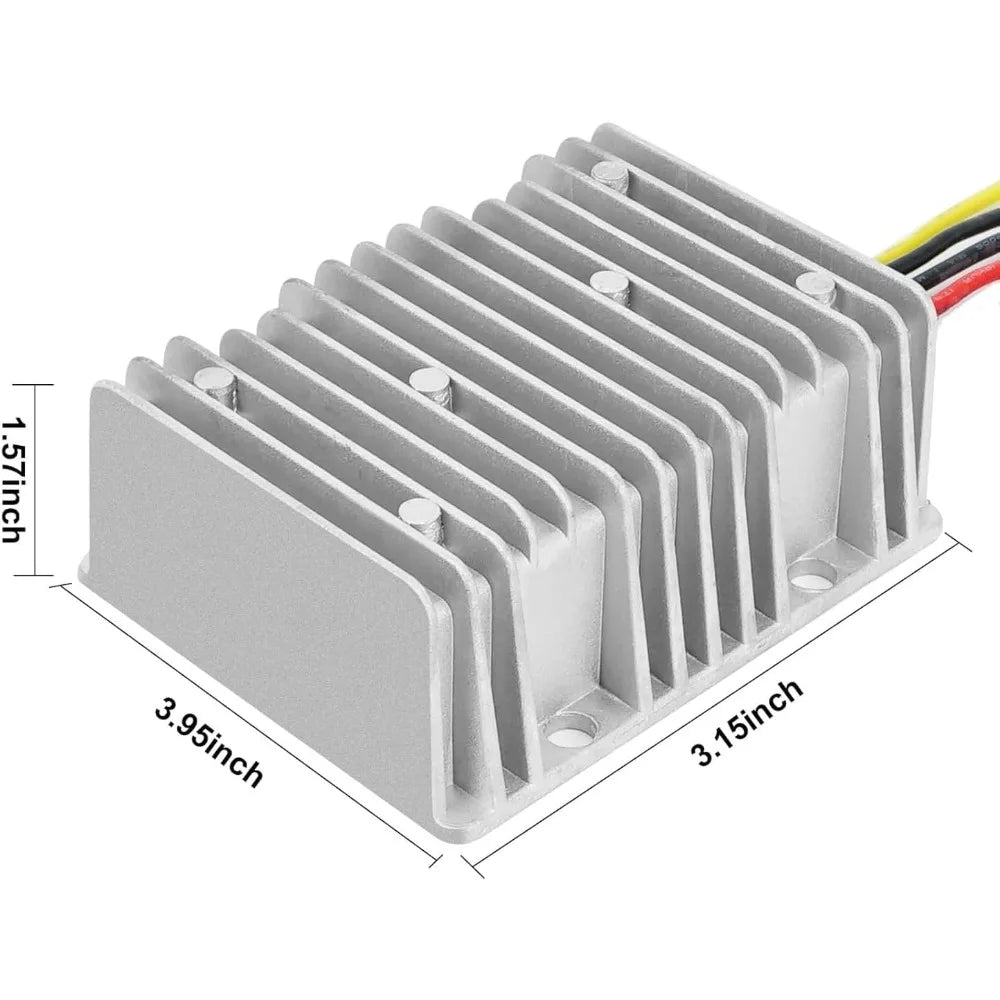 30A 360W DC 24V/36V/48V to 12V Step Down Converter Golf Cart Voltage Regulator Reducer Waterproof Buck Converter Wth Fuse Oasis Select