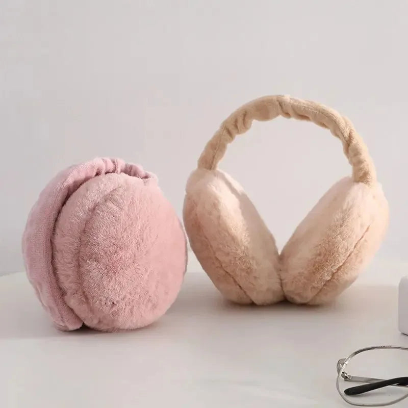 1-4PCS Korean Version Foldable Portable Ear Cup For Warmth, Plush Earplugs For Men And Women For Warmth In Autumn And Winter Oasis Select