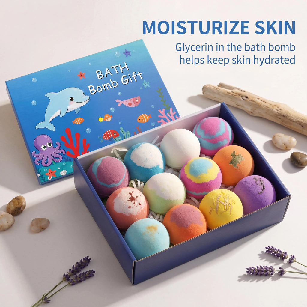 Kids Bath Bombs Set With Surprise Toys Handmade Colorful Bubble Bath Balls Relaxing Funny Perfect Birthday Spa Gift For Children Oasis Select