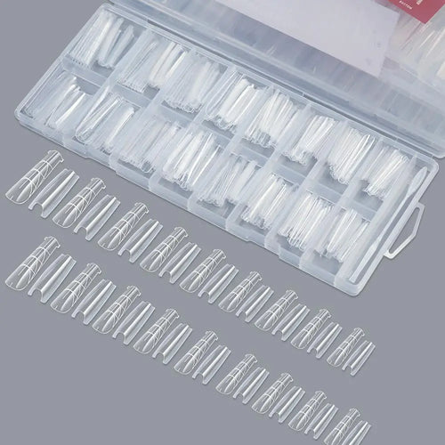256-Piece Sandwich Dual Form Nail Tips – Full Cover Extension Kit Nail Extension Tips Oasis Select