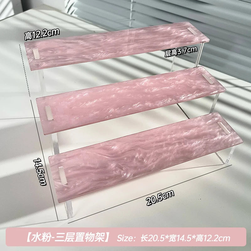 3-Tier Acrylic Ladder Desktop Shelf – Perfume & Cosmetic Display