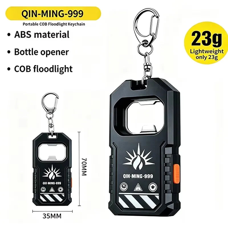 Mini COB Keychain Flashlight – USB-C Rechargeable Pocket Lantern