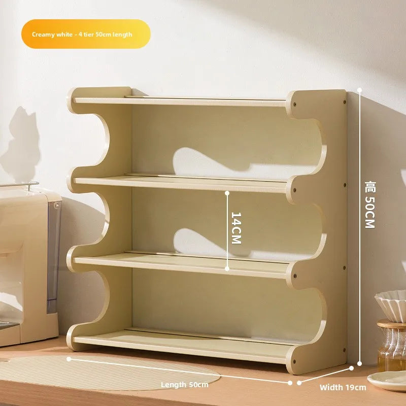 Cream wind cup holder Cup storage rack Household multi-layer desktop tea cup rack Tea set storage rack Dining side cabinet Oasis Select Fourth floor 50