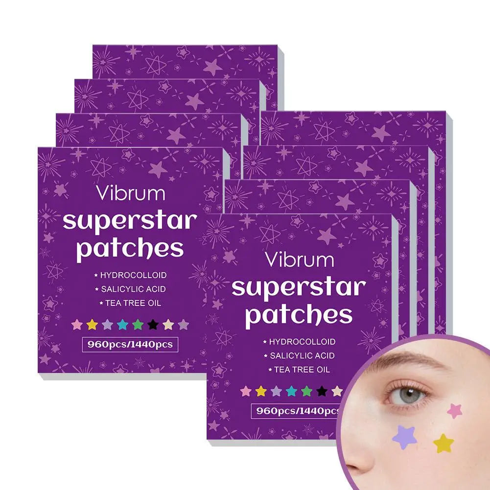 Star Hydrocolloid Blemish Patches – 960 or 1440 Pcs | Fun Colors