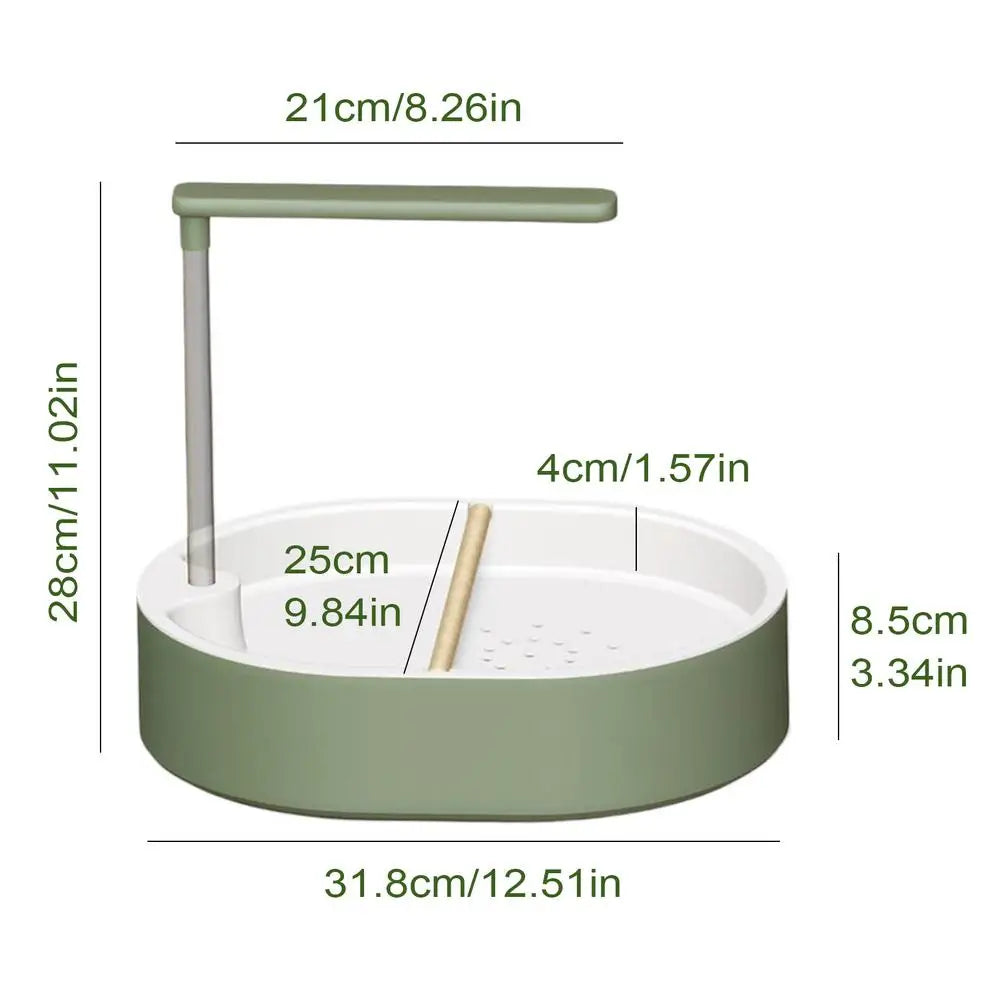 Parrot Automatic Bathtub Bird Bath Circulating Water Shower Parrot Circulation Shower Pet Bird Bathtub Bird Cleaning Bath Tub Oasis Select Green
