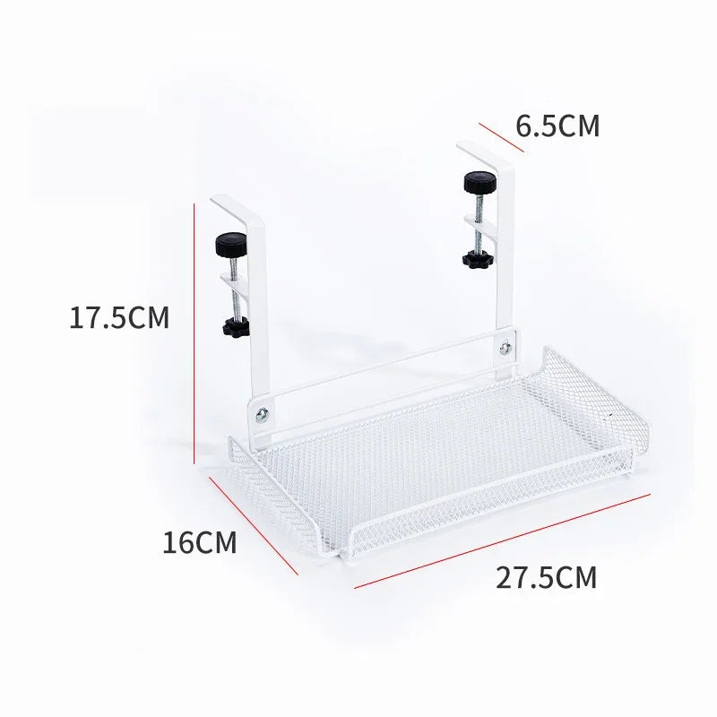 Under Desk Cable Management Tray No Drill Steel Desk Cable Organizers Wire Management Tray Cable Management Rack Storage Shelf Oasis Select White