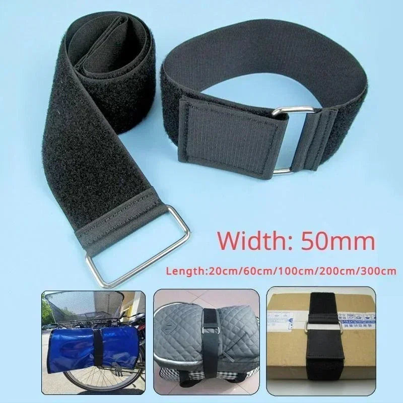50mm Width Nylon Velcro Cargo Straps Heavy Duty Luggage Lashing Straps For Motorcycle Car Outdoor Camping Travel Accessories Oasis Select 80cm
